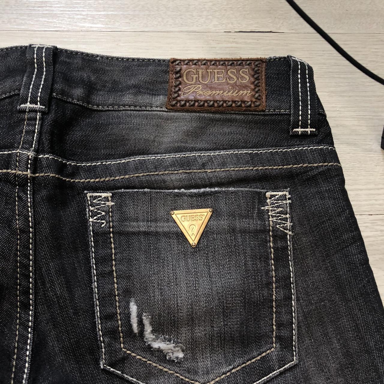 パンツ 90s guess y2k archive Y2K Vintage Guess low waisted jeans Dark faded wash | Depop
