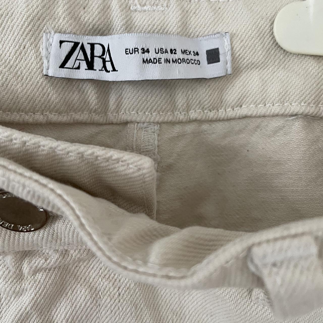 Zara Women's Cream Trousers Depop