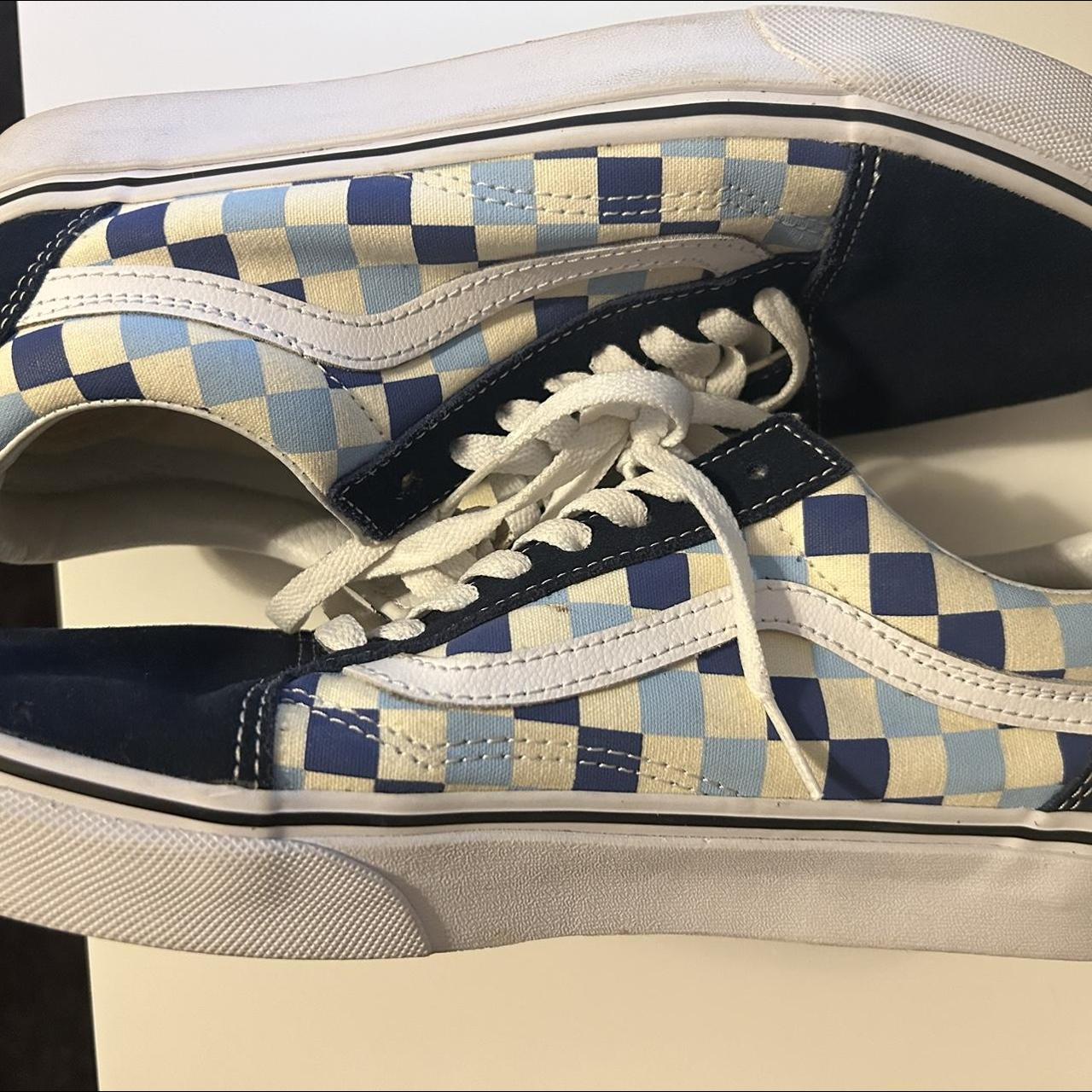 Checkerboard shop vans navy