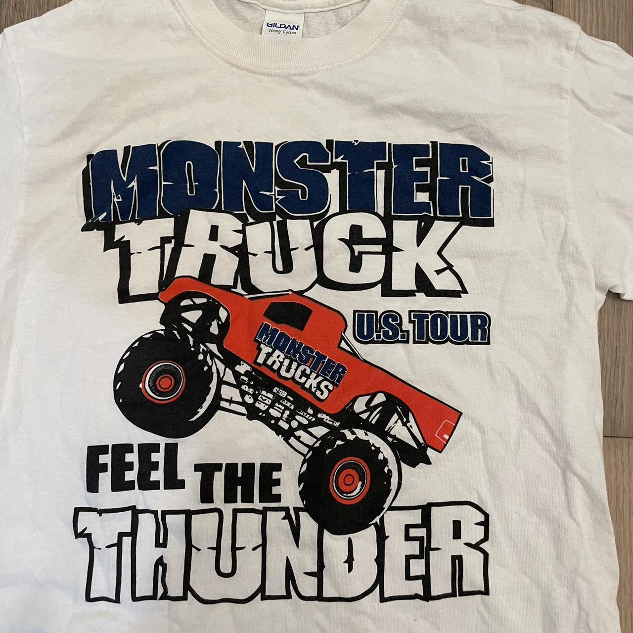 monster truck t shirt size small great condition - Depop