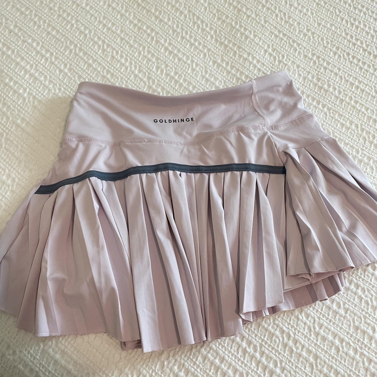 light pink gold hinge skirt perfect condition size... Depop