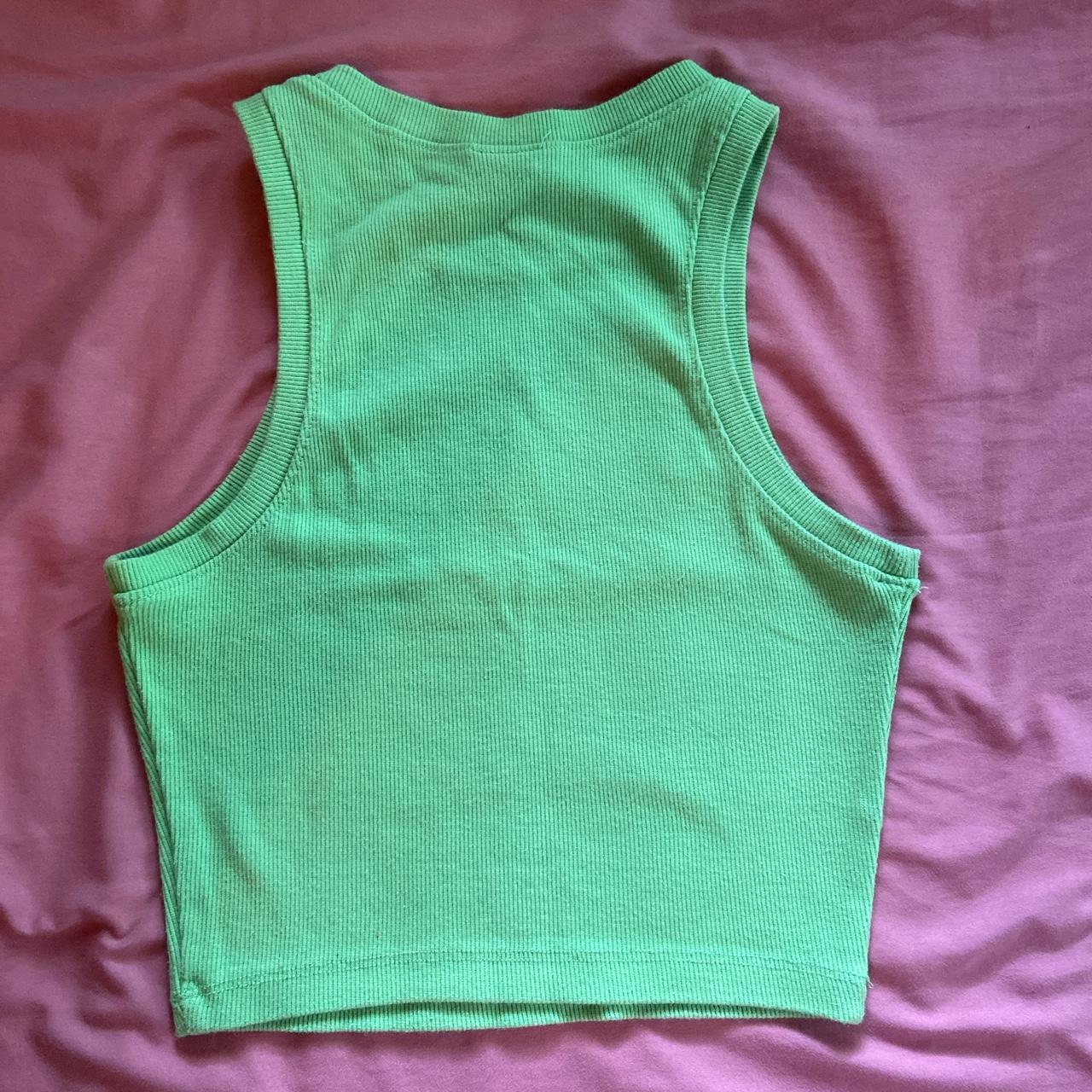 Tilly’s Green Crop Tank Size small Good Condition - Depop