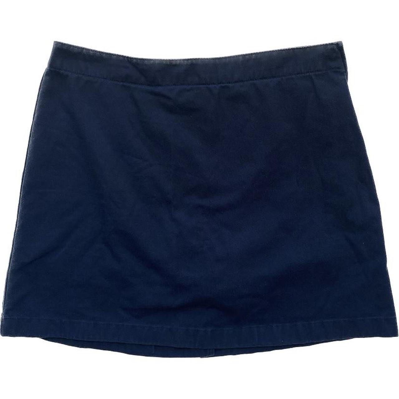Lands' End Women's Navy Skirt Depop