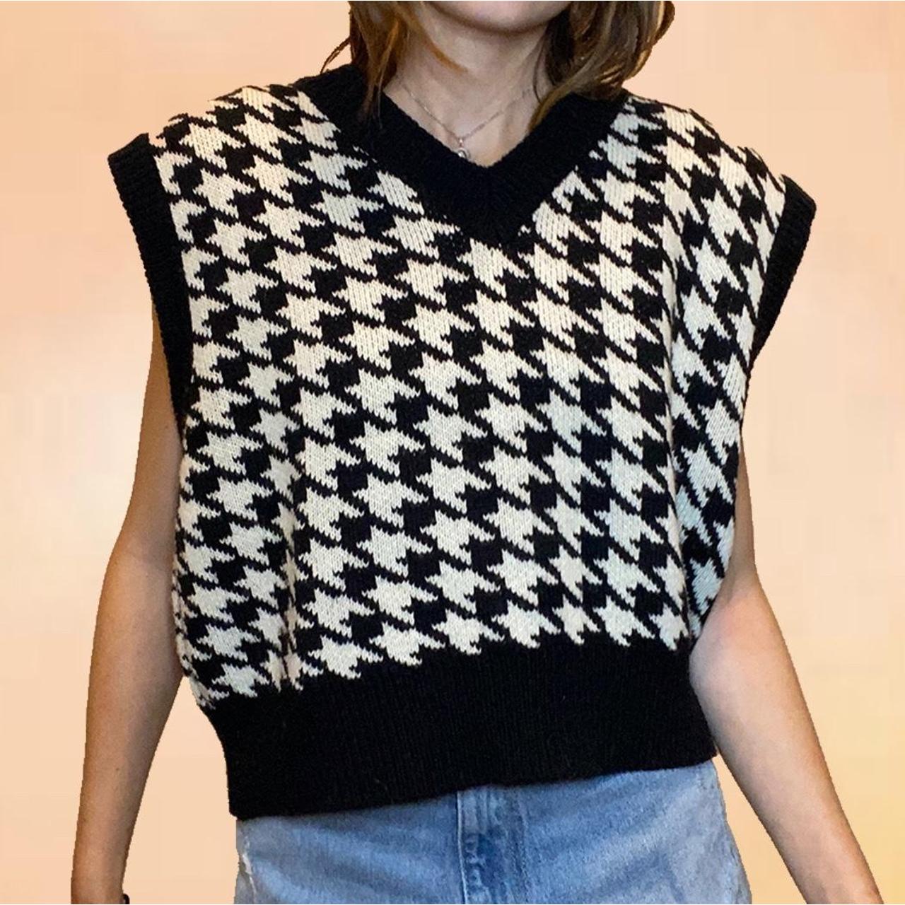 Oak Fort houndstooth black and white