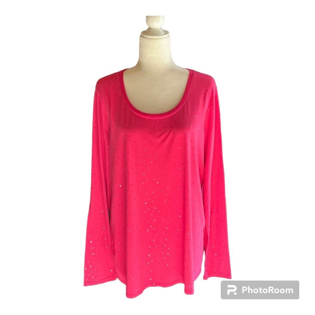 Maurices Pink Sequin Long Sleeve Top Color -... - Depop