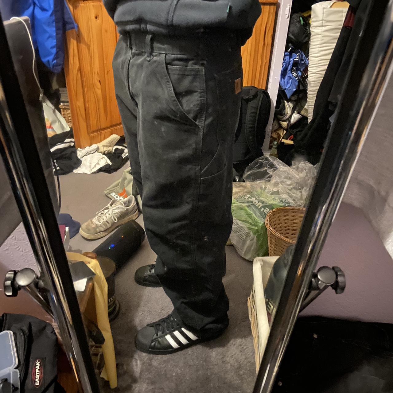 Carhartt Men's Black Jeans Depop