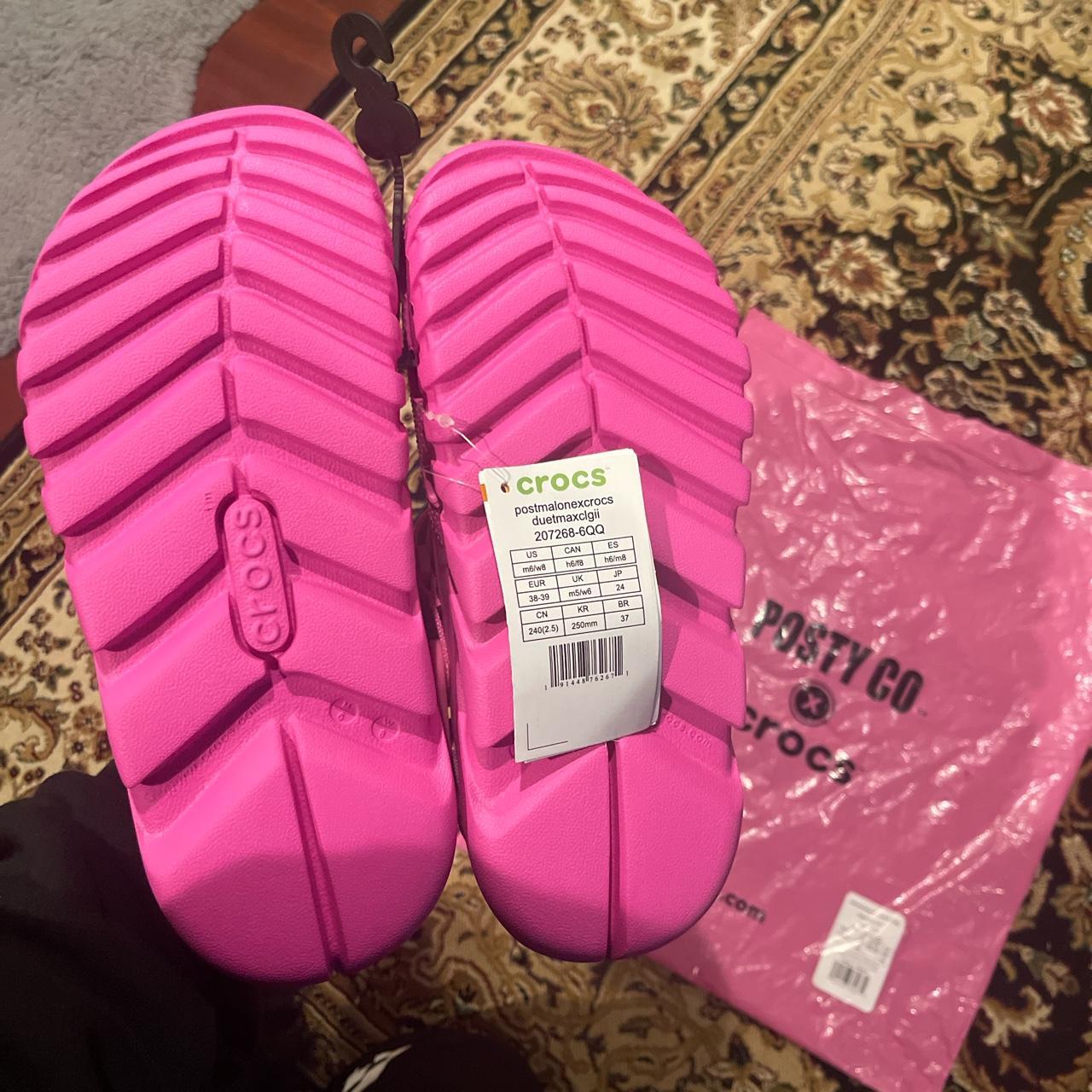 Post malone crocs retailer pink W/TAGS! BRAND NEW