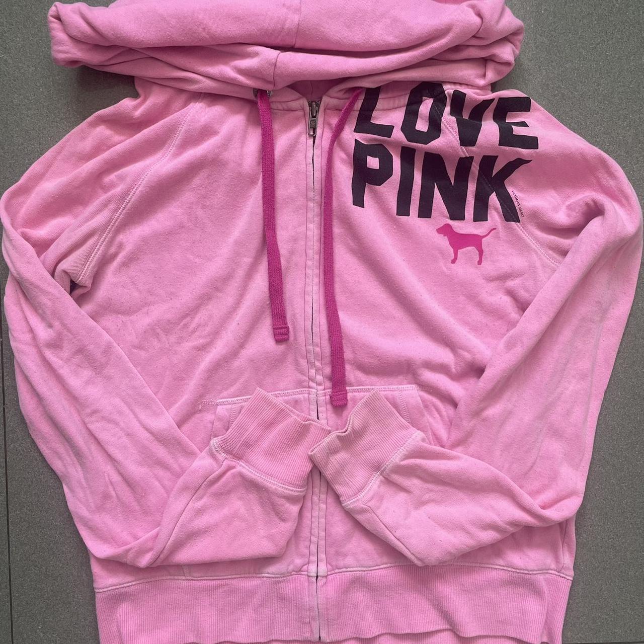 Victoria's Secret Women's Pink Hoodie | Depop