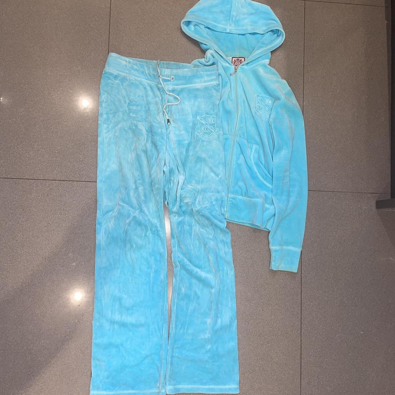 Juicy couture tracksuit. Blue tracksuit super cute... - Depop