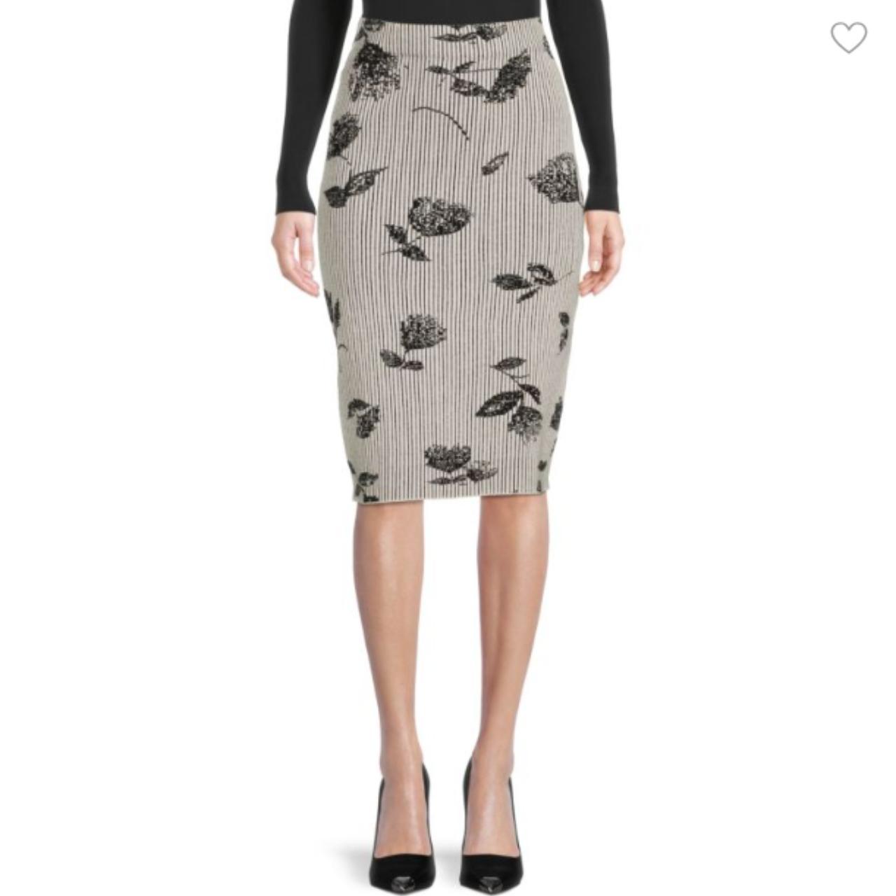 Floral striped hotsell pencil skirt