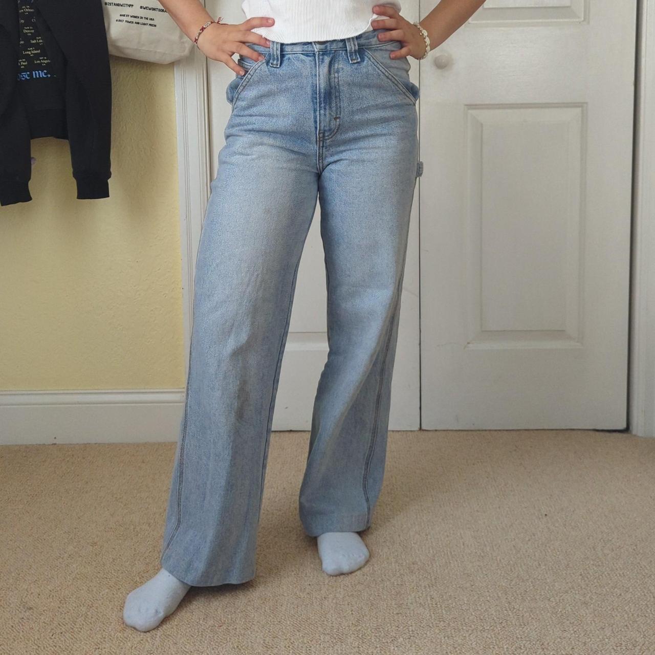 Brandy feanne light wash jeans. Marked a size small.... Depop