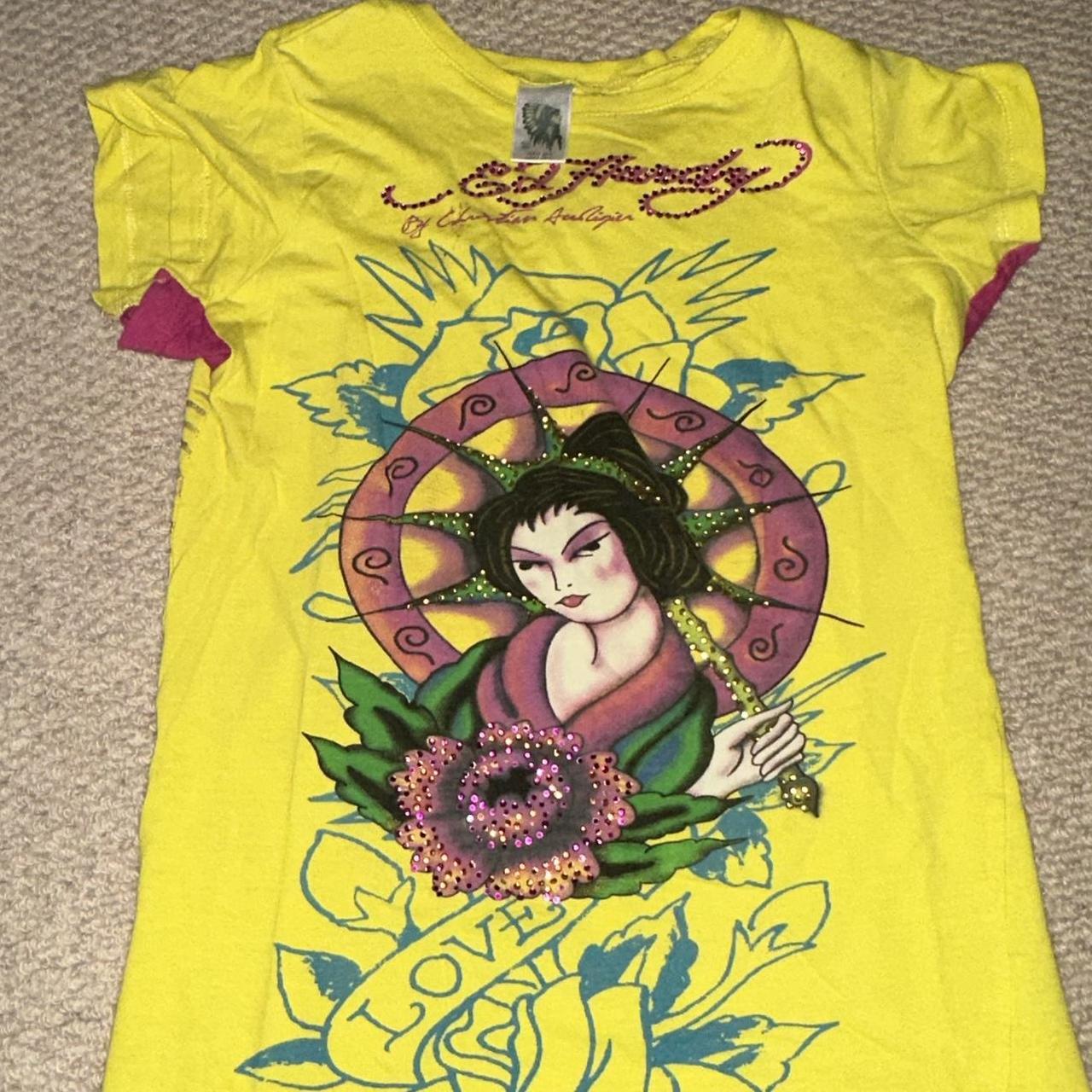 yellow ed hardy shirt