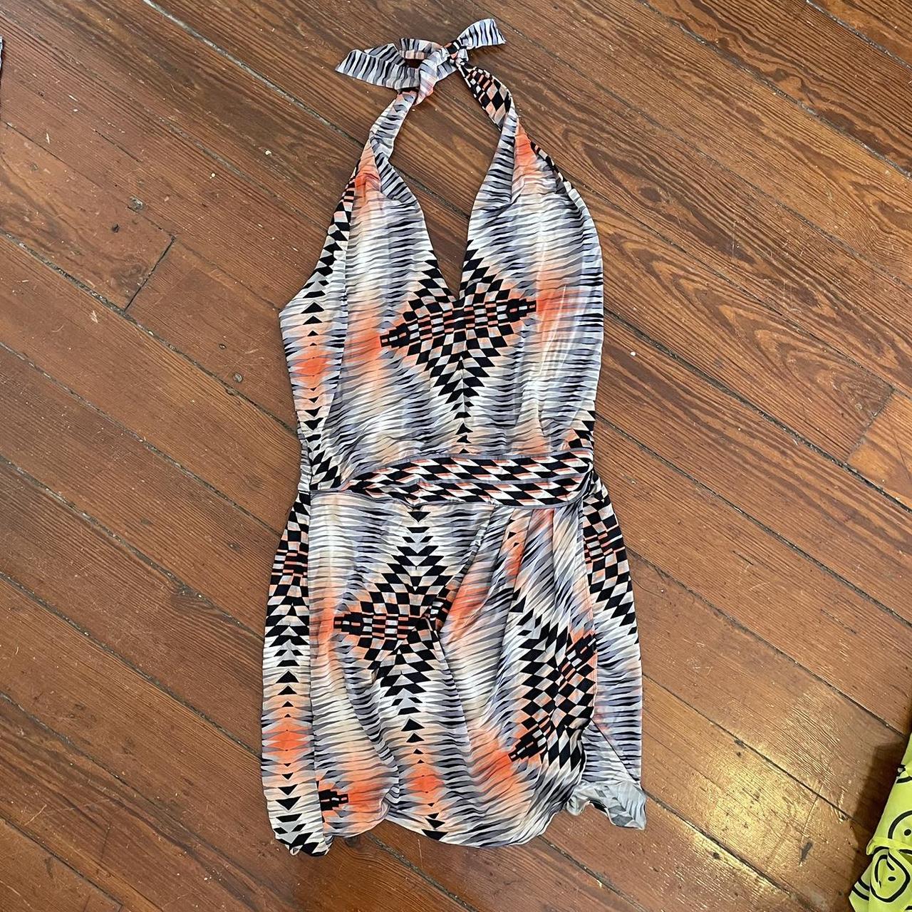 Y2K BCBG halter print mini dress size S Similar