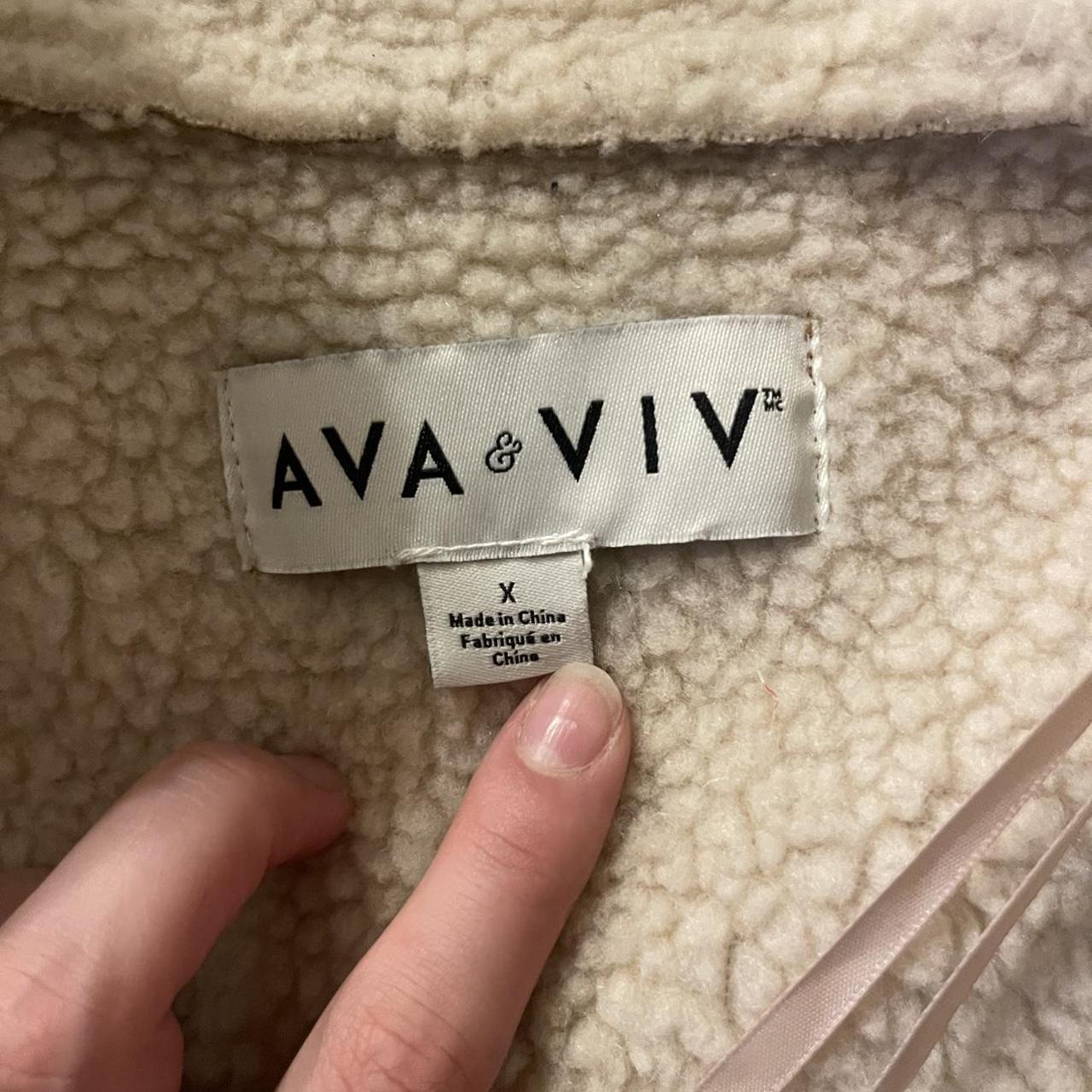 Ava Viv suede brown/tan Sherpa fuzzy jacket So so - Depop