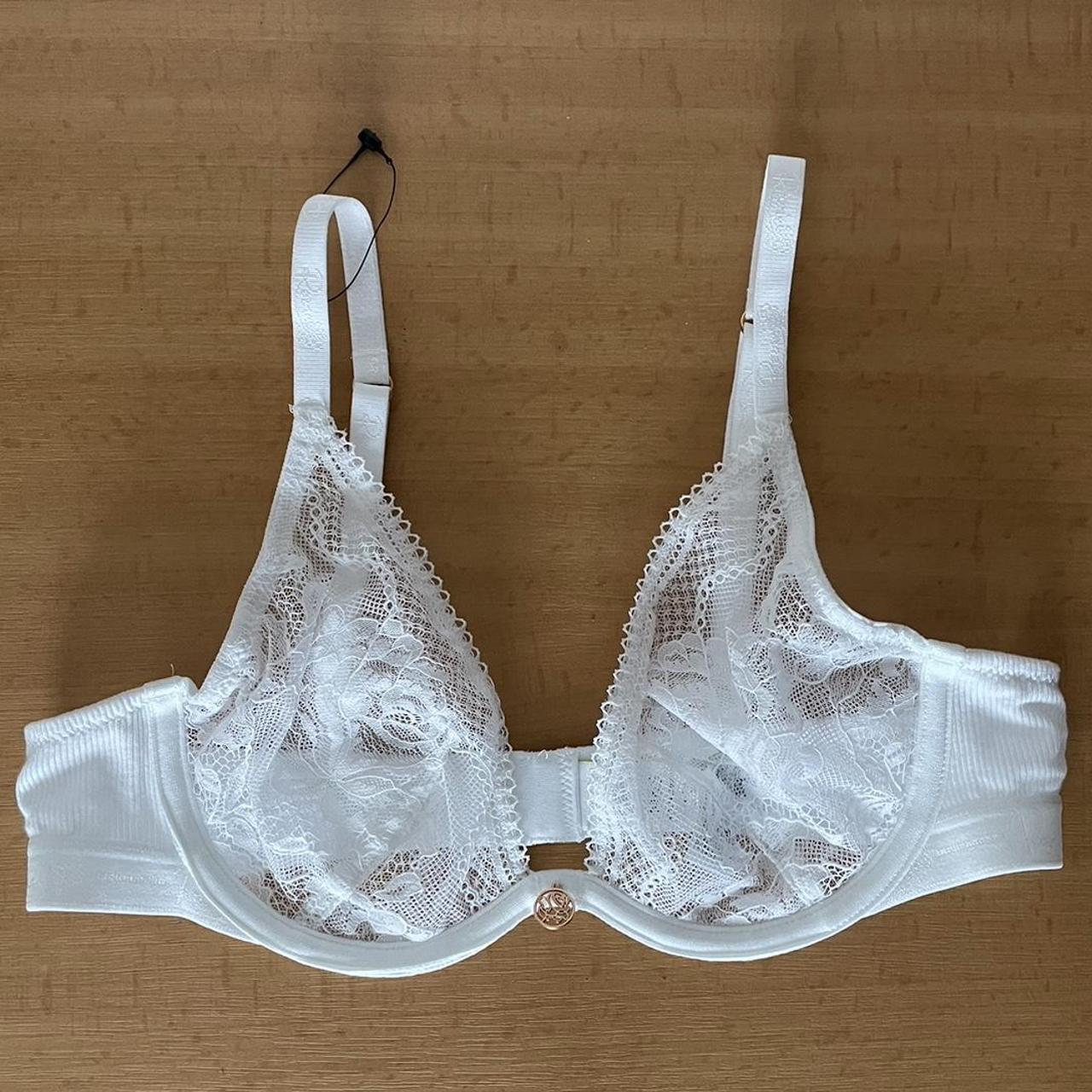 M&S Rosie Plunge bra white lace - non-padded. Brand... - Depop