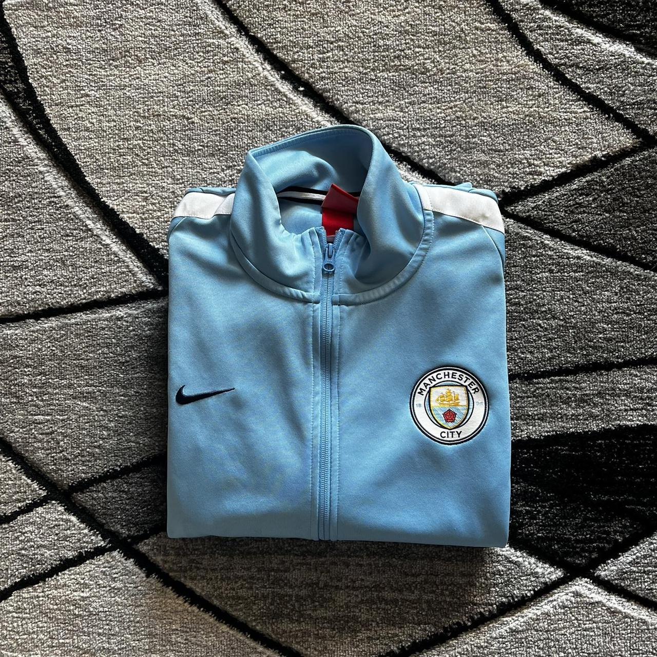 vintage y2k manchester city zip up jacket ️ size... - Depop