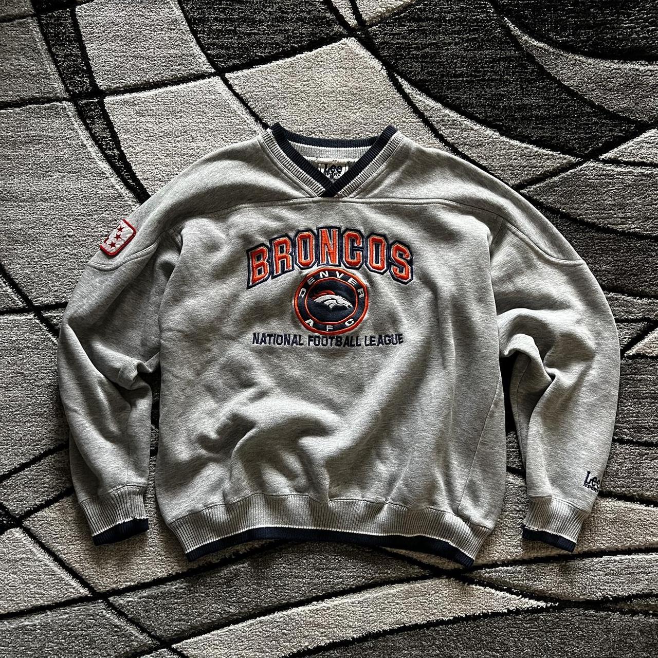 Vintage 90's baggy Denver Broncos sweatshirt In - Depop