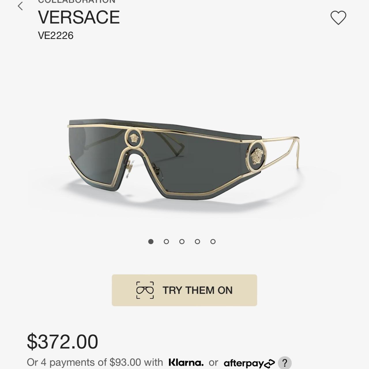 Versace Ve4445 Black/dark Grey Lenses | Afterpay | Klarna