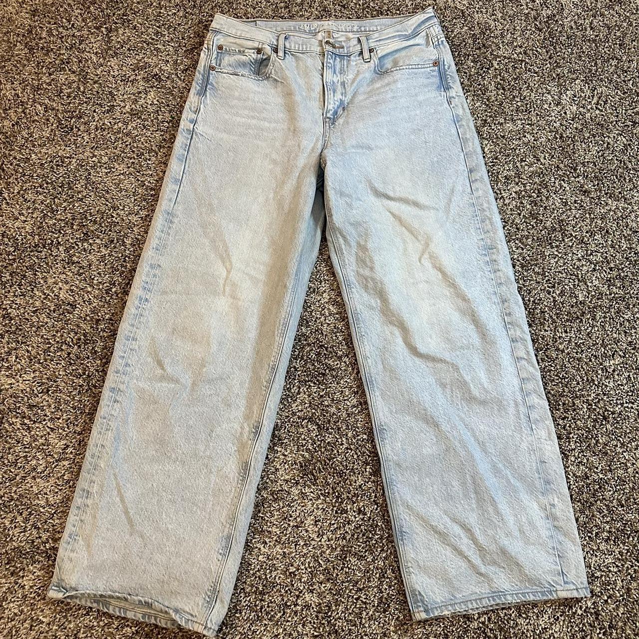 women’s american eagle wide leg jeans size 12... - Depop