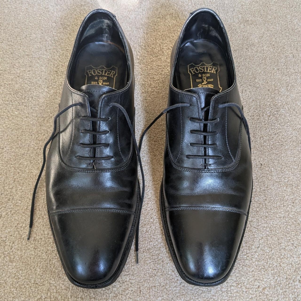 Foster Son handmade bespoke black leather Oxford Depop