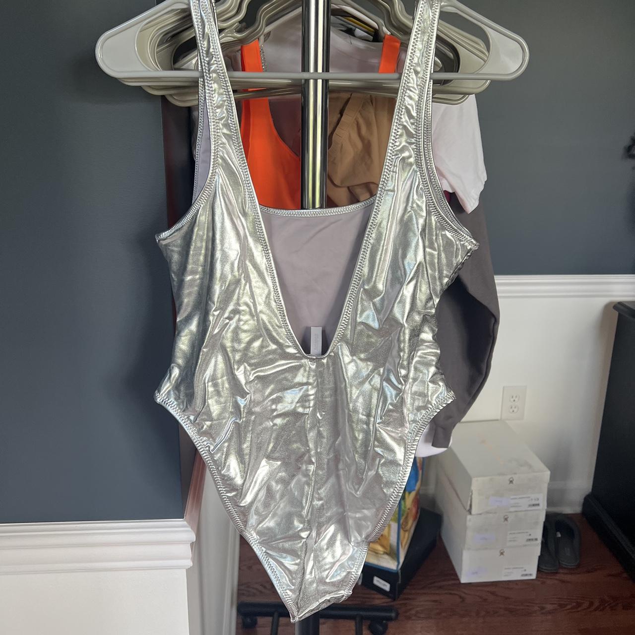 NWT SKIMS METALLIC ONE PIECE SWIM! Super cute and... - Depop
