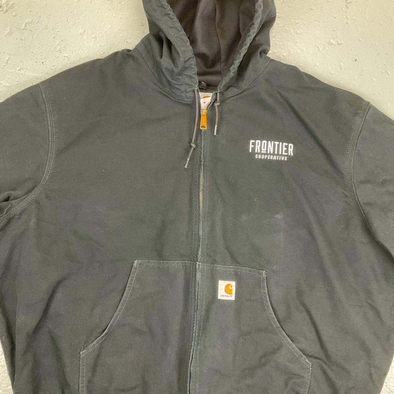 Men’s VTG Carhartt Black Canvas Hooded Jacket USA Made Size 4XL j131blk hotsell Union