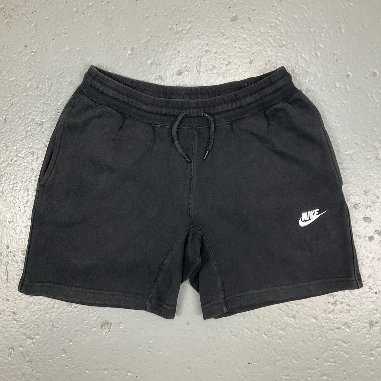 Y2K Nike sweatpants shorts in black. Embroidered