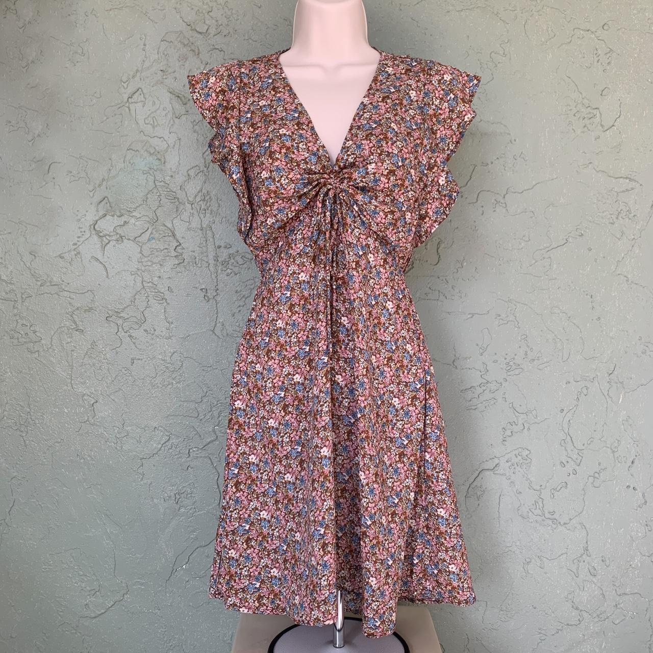 Floral babydoll dress by monteau Los Angeles - Good... - Depop