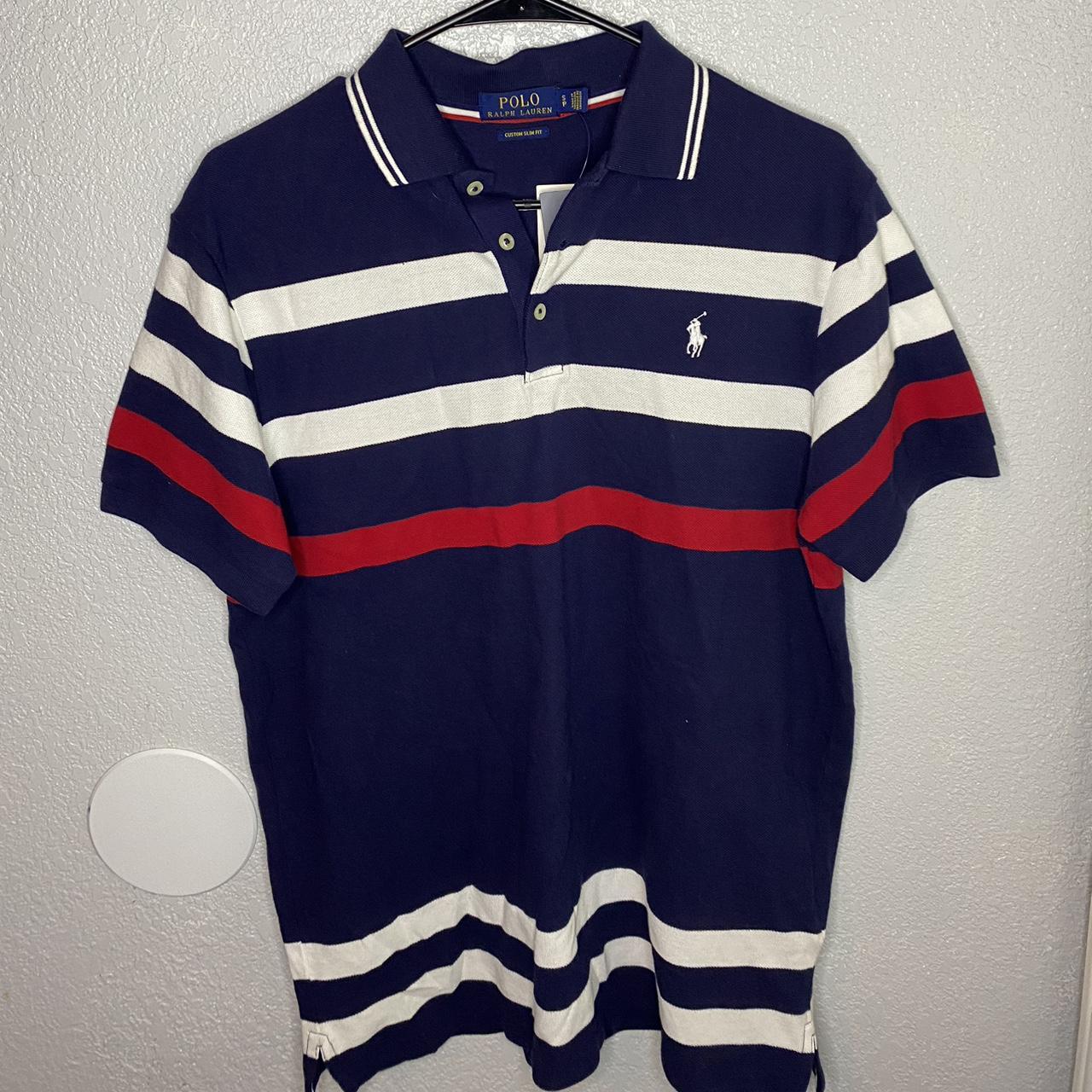 Polo Ralph Lauren Men's Navy and Red Polo-shirts | Depop