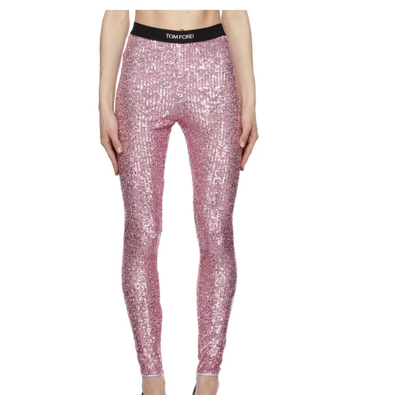 Pink sequins Tom ford leggings size S worn once