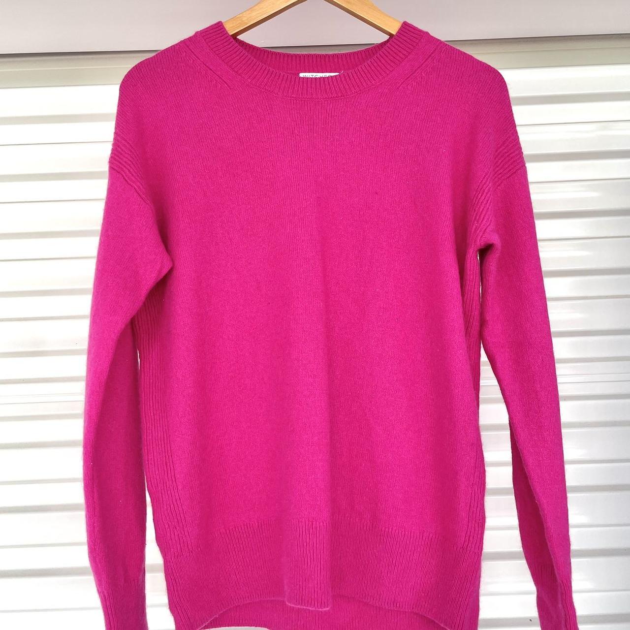 Witchery wool cashmere knit in fuchsia Some light... - Depop