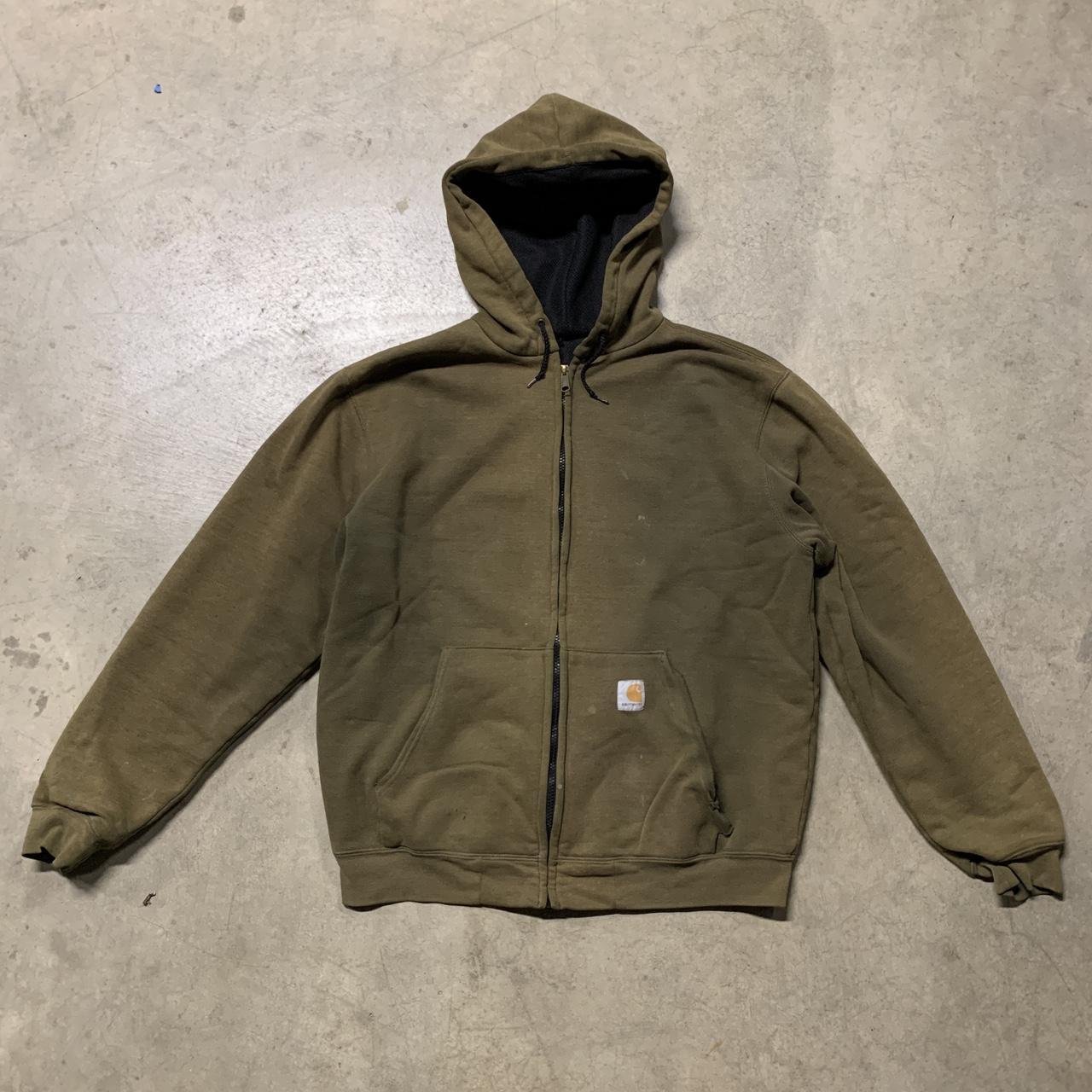 Men's Green and Khaki Hoodie | Depop