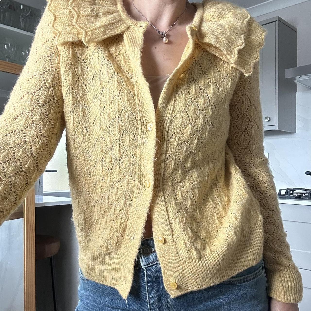 Gorgeous Knit Cardigan Yellow Medium M 10 Very Depop Gorgeous Knit Cardigan Yellow Medium M 10 Very Depop