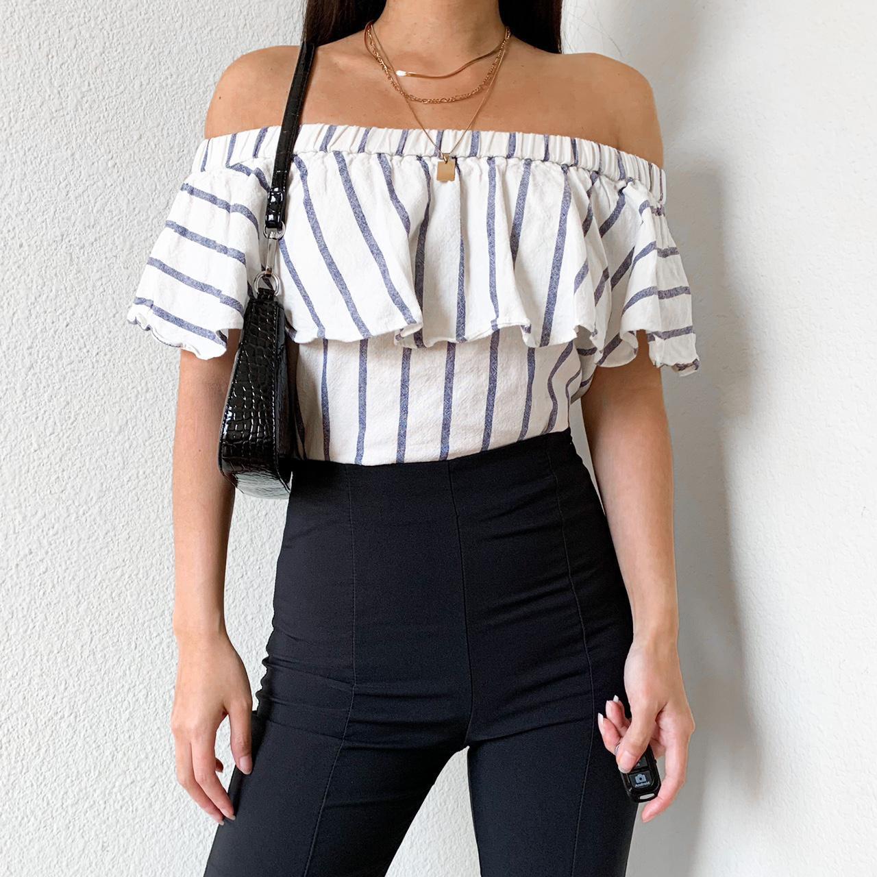 White Off The Shoulder Top Off The Shoulder Top... - Depop