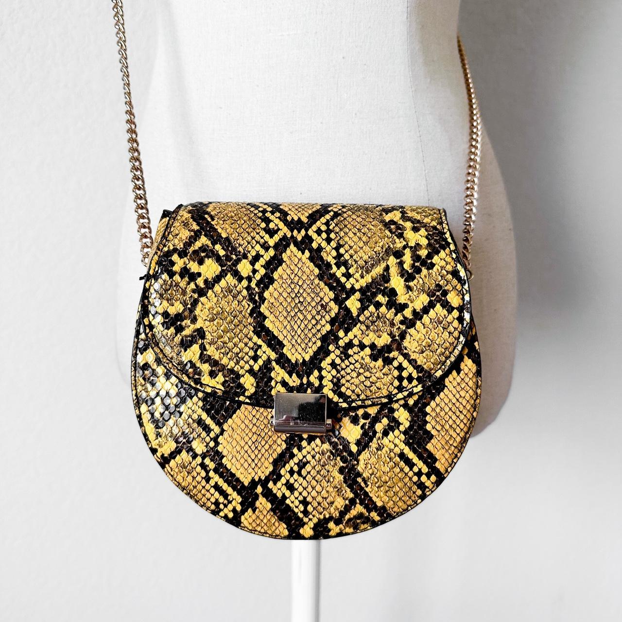 Snake print chain on sale bag