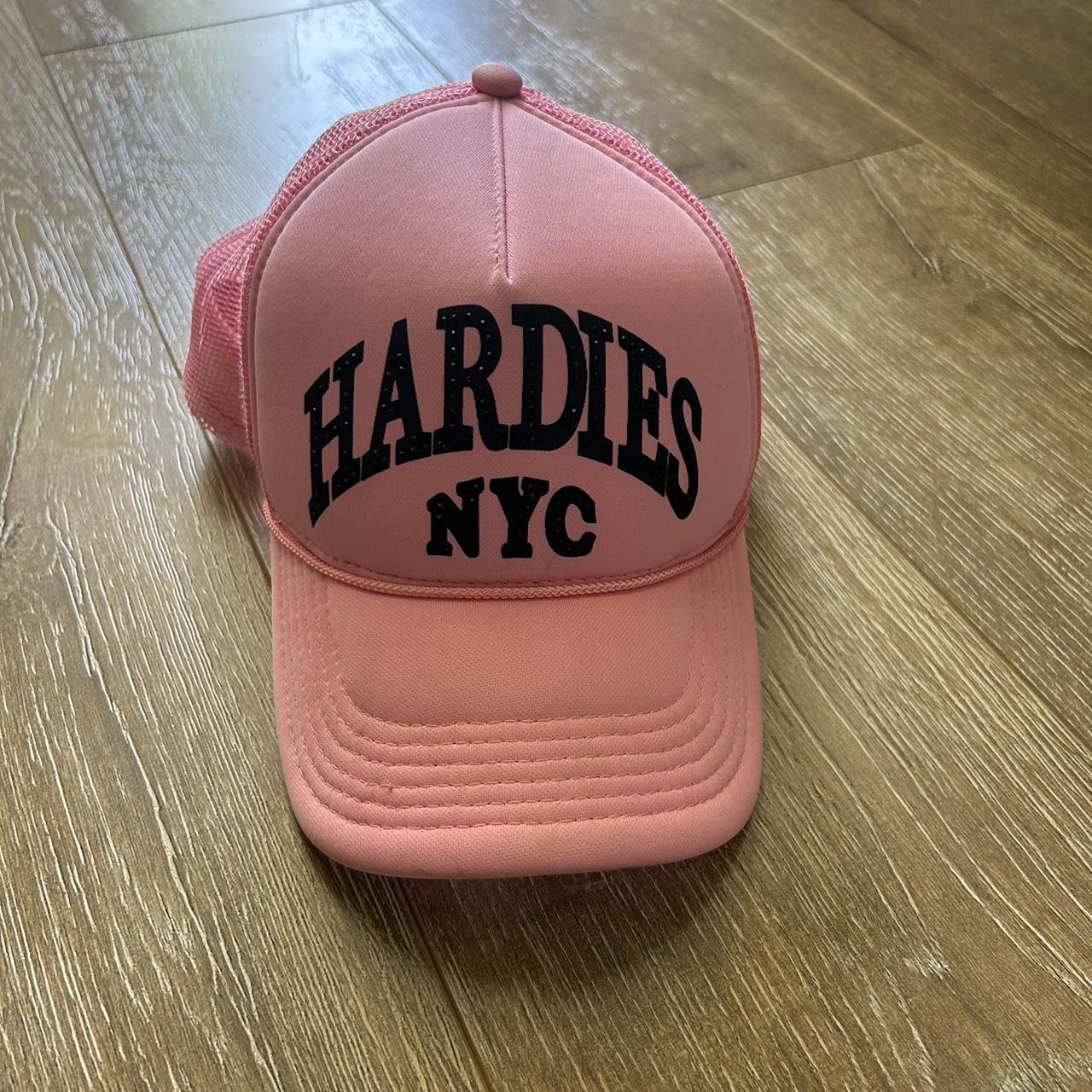 Hardies Hardware Hat, Pink w/ rhinestones, only worn...