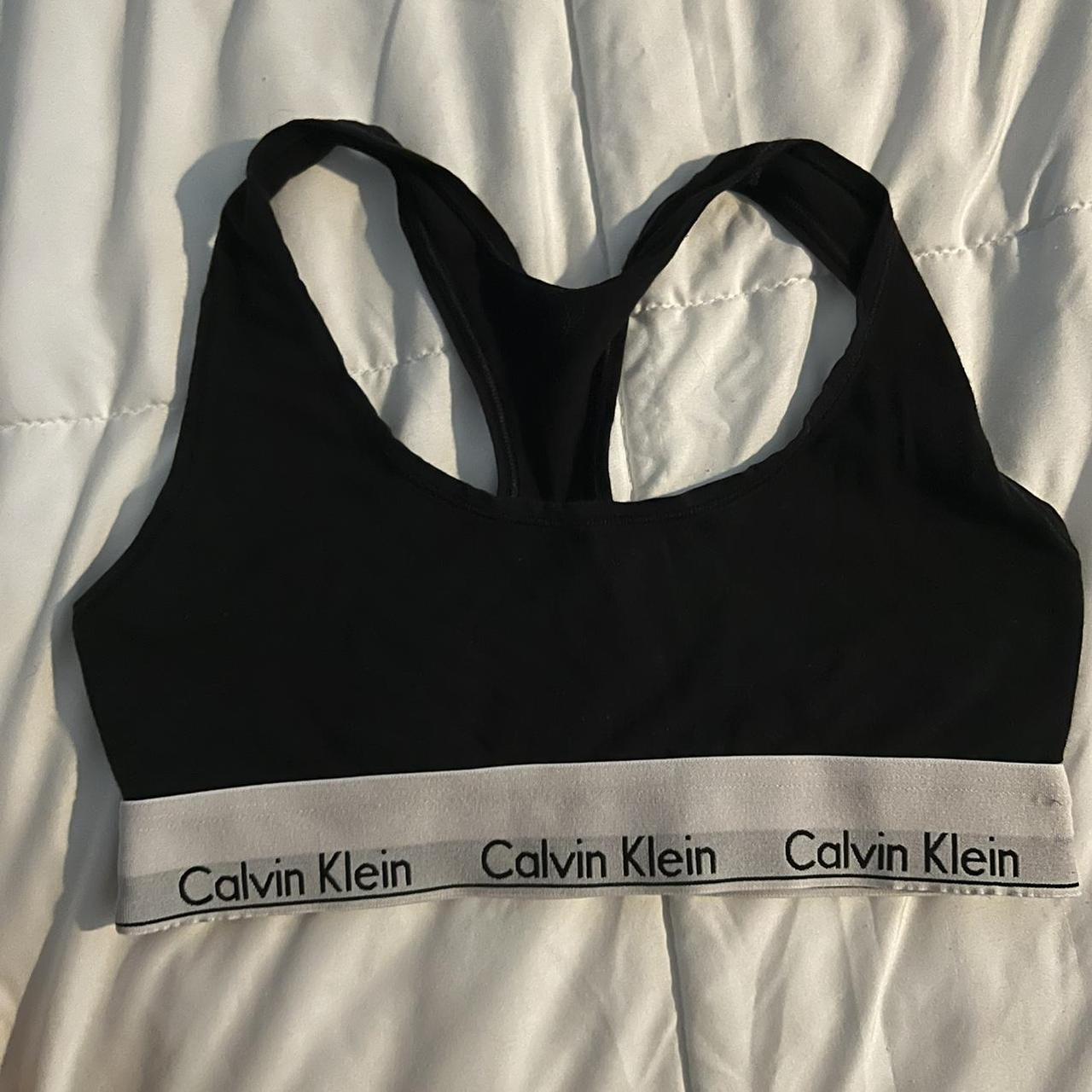 Calvin Klein sports bra in good condition size... Depop