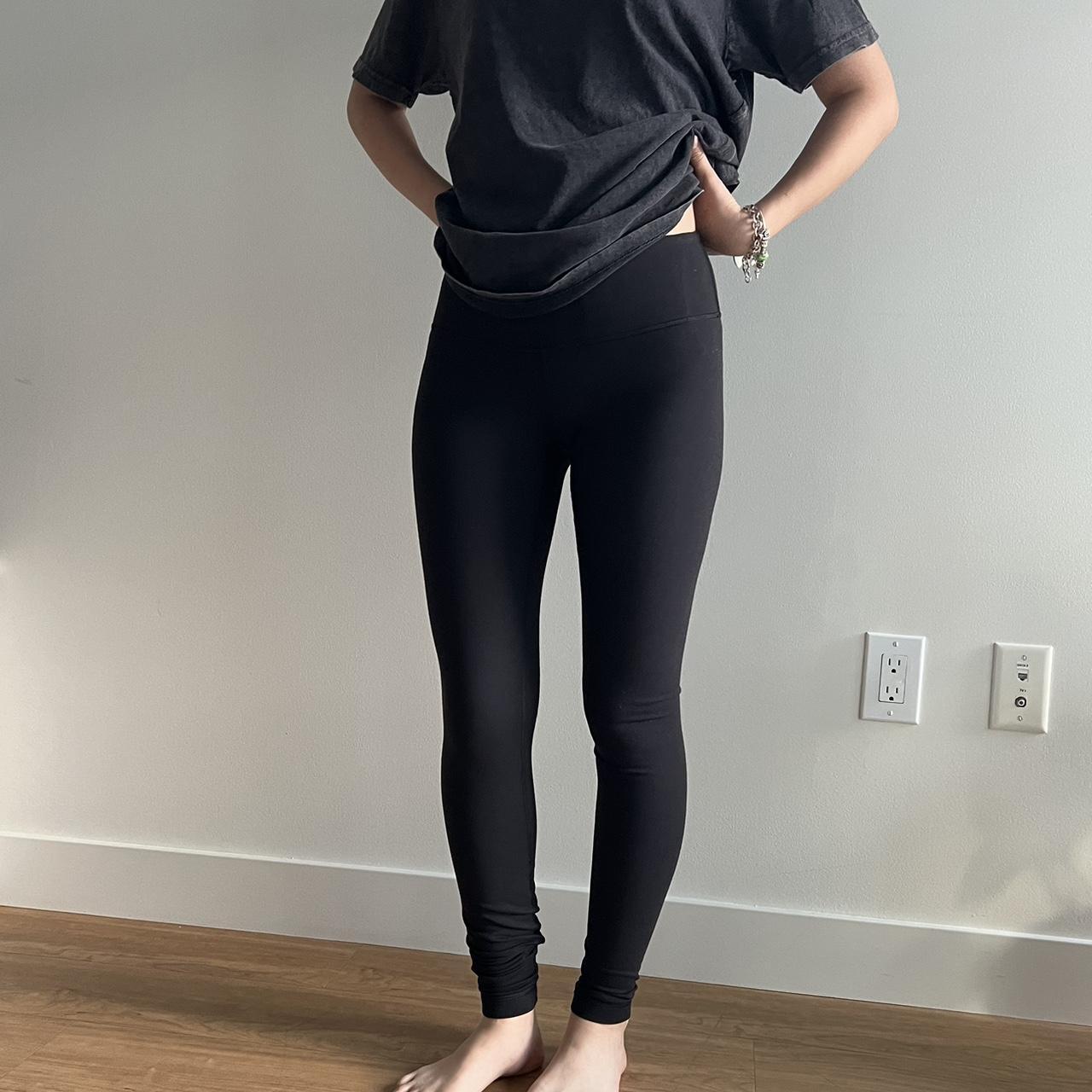Lululemon black yoga pants, size 4. Only worn once | Depop