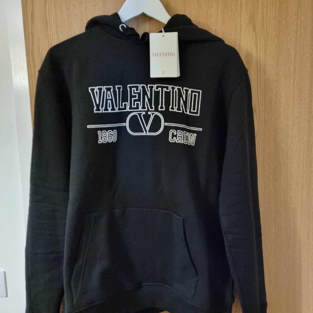 Genuine- Mens Valentino embroidered logo hoodie- | Depop