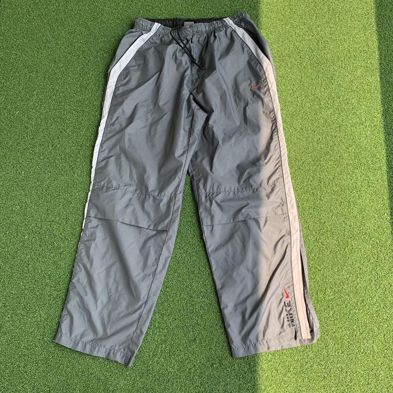 Nike Men's Grey And Red Trousers 