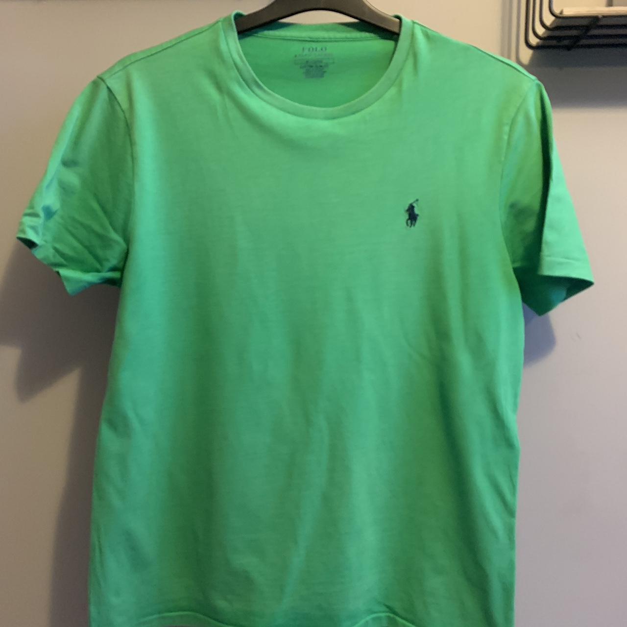 Polo Ralph Lauren Men's Green T-shirt | Depop