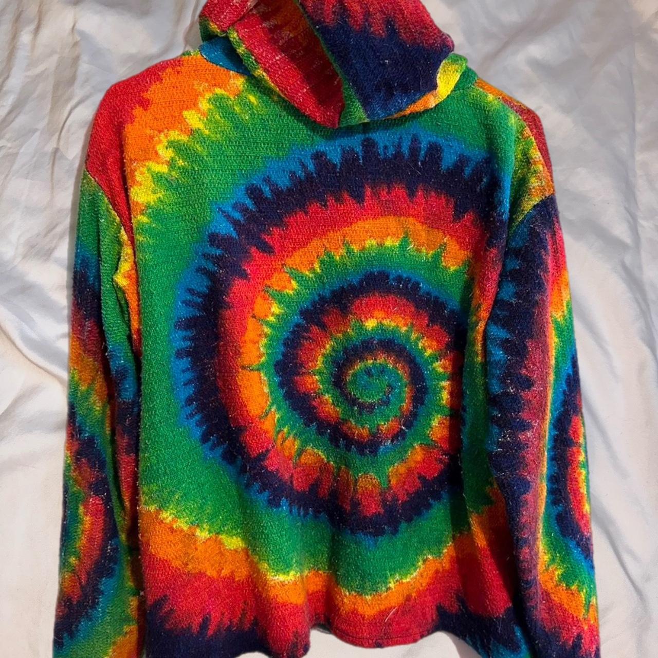 Tie dye drug rug Baja sweat shirt perfect for fall. Depop