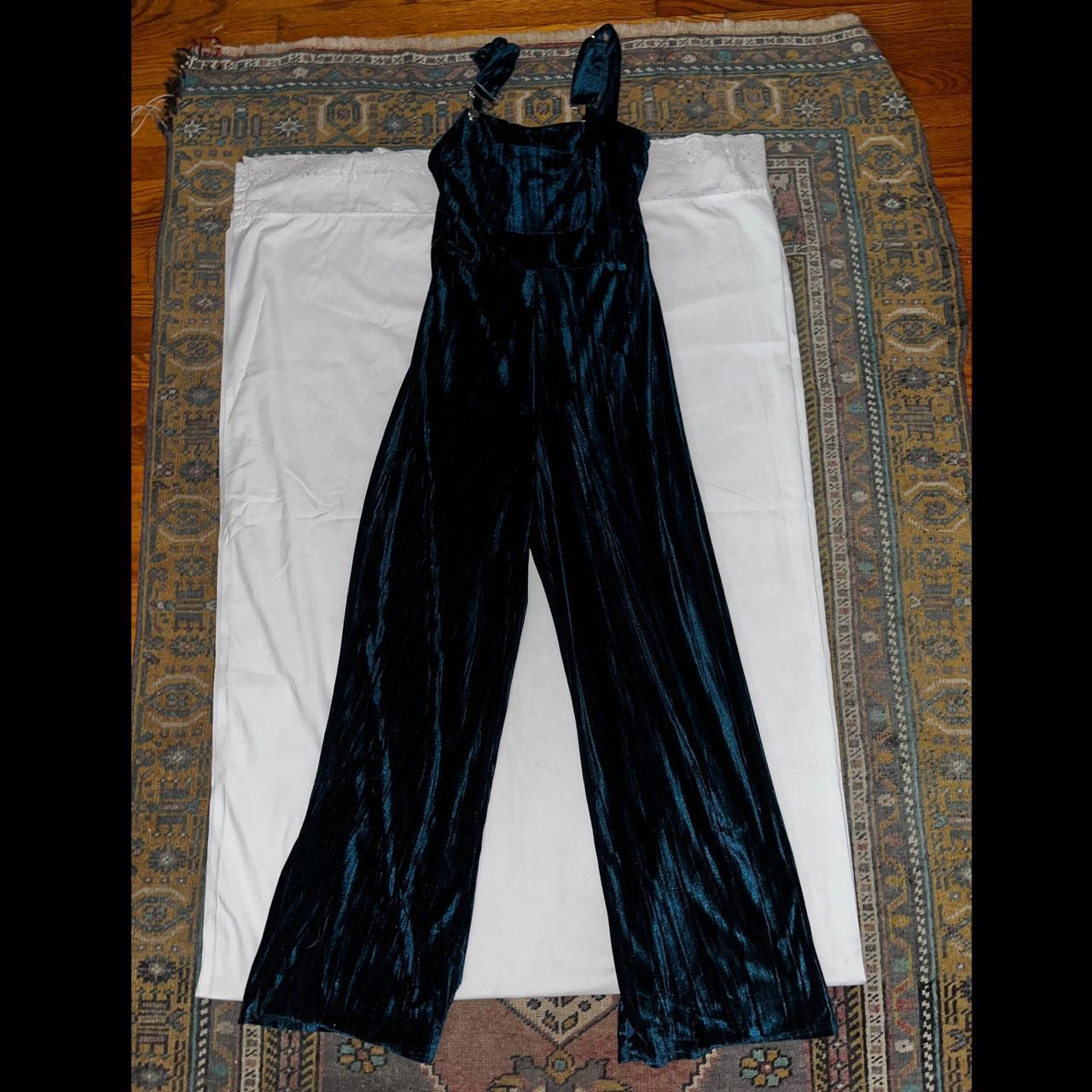 Cider Women's Overalls Green/Black S – Blue velvet overalls