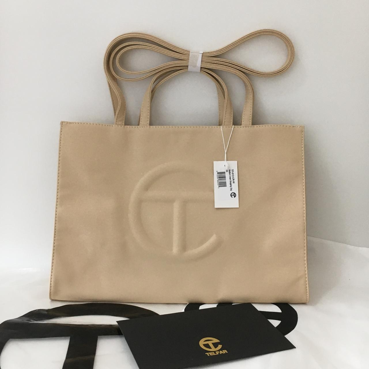 Telfar Medium Shopping Bag - Cream Telfar Shopping... - Depop