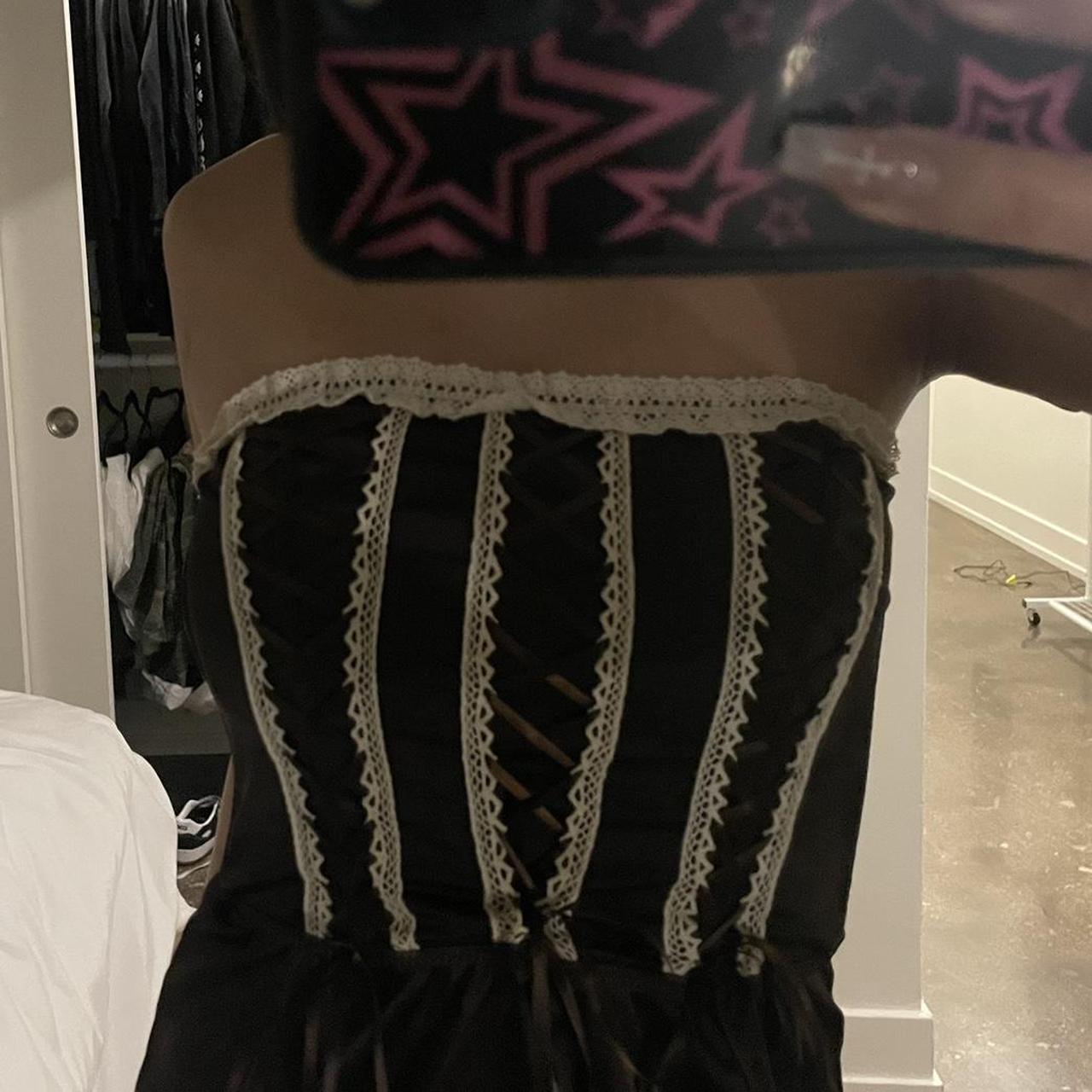 urban outfitters babydoll corset dress cutest tie... Depop