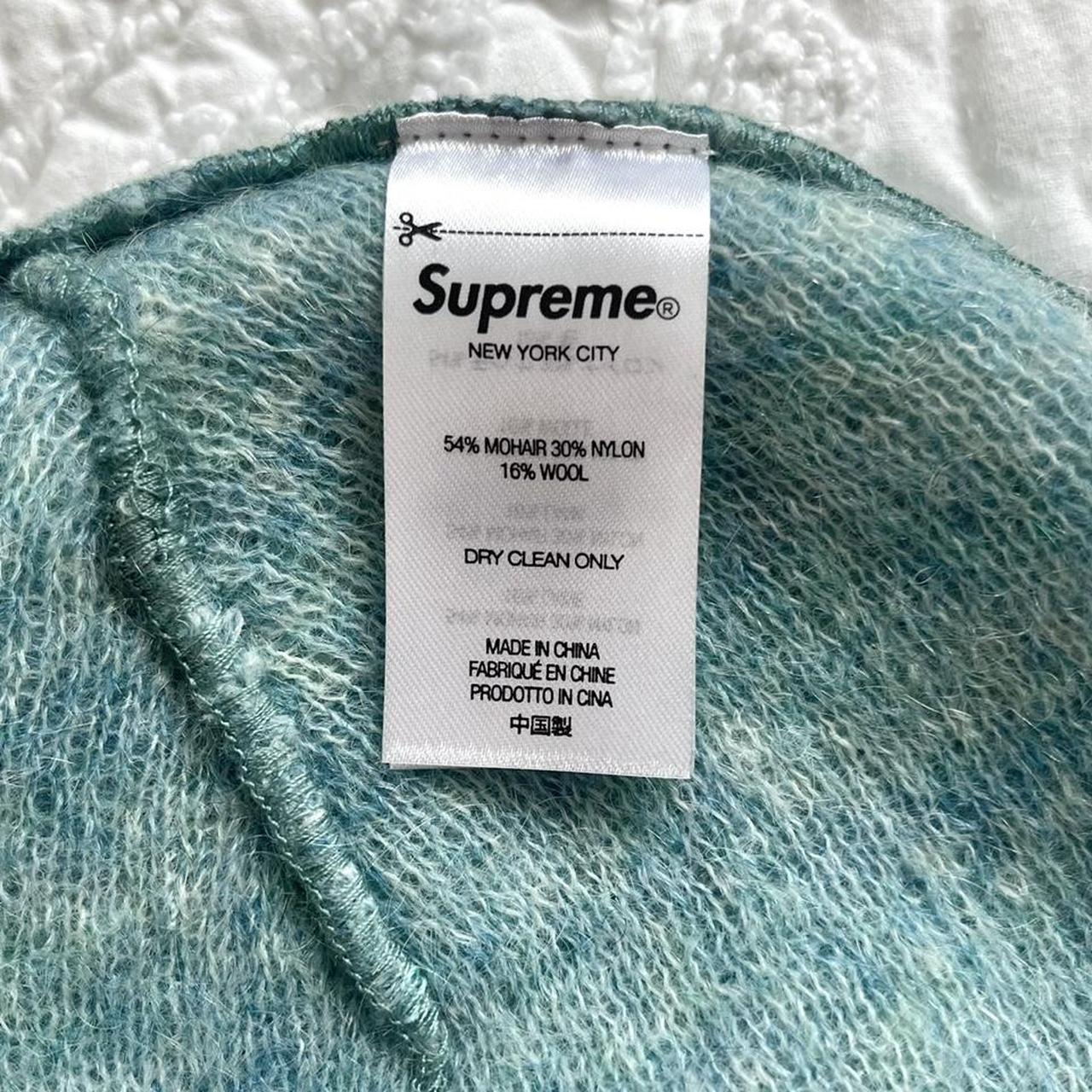 supreme mohair beanie - light blue (fw22), worn once...