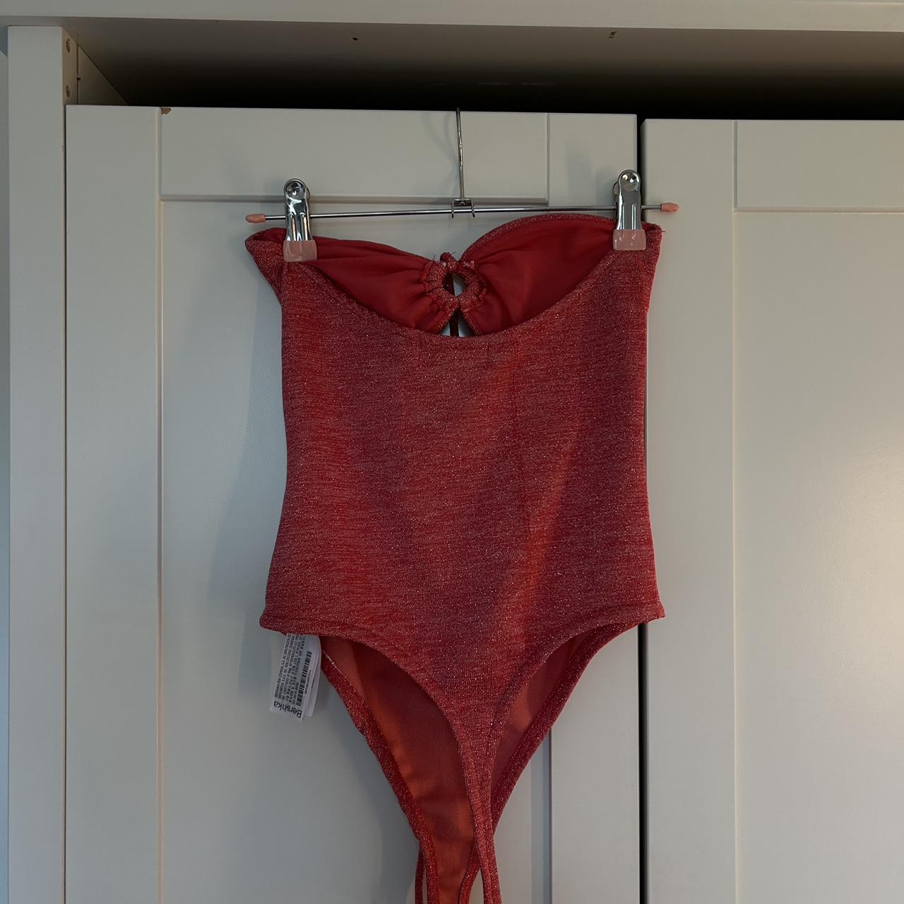 BERSHKA Pink Sparkly bodysuit🌸 This is the Depop