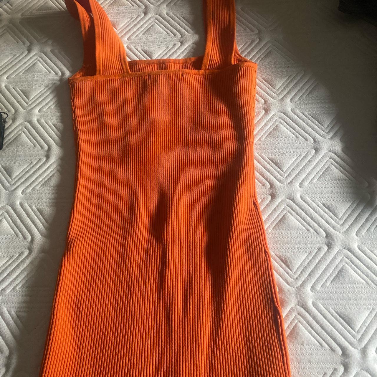 Zara Women's Orange Dress Depop