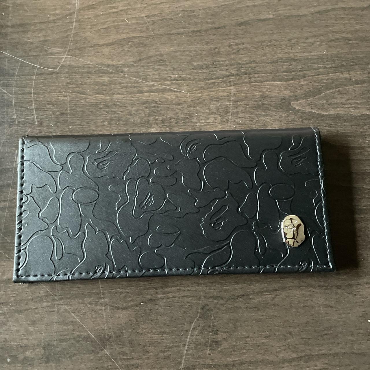 Bathing Ape Wallet like new no tag faux leather - Depop