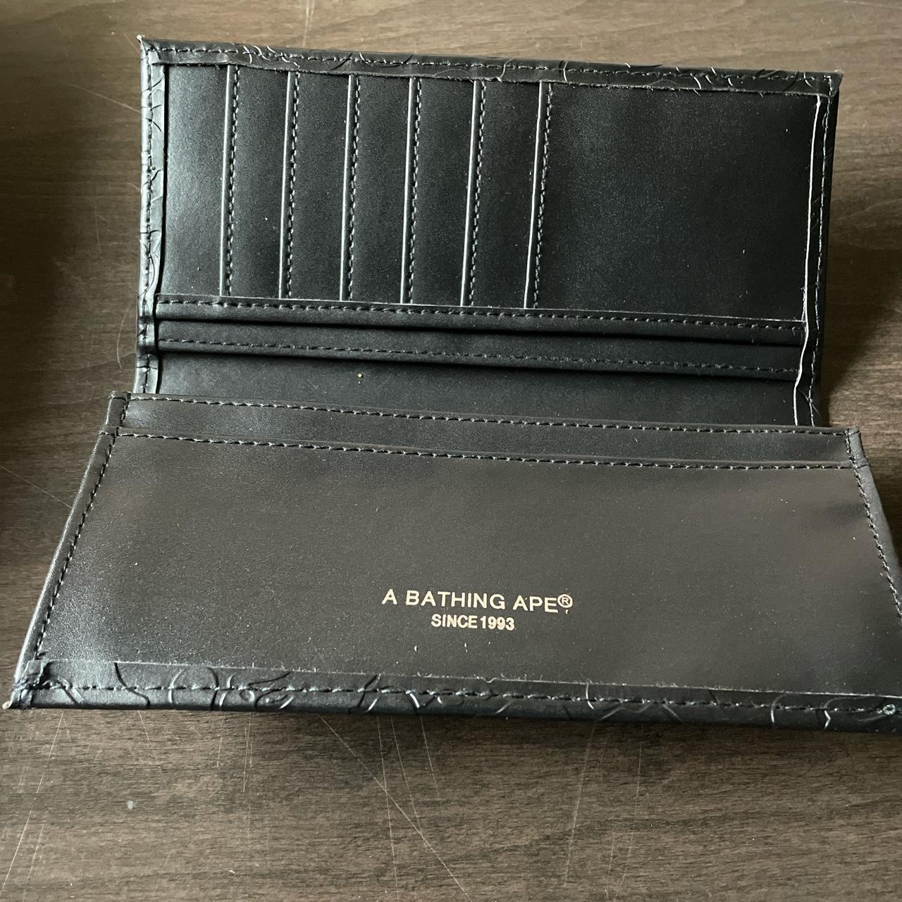 Bathing Ape Wallet like new no tag faux leather Depop